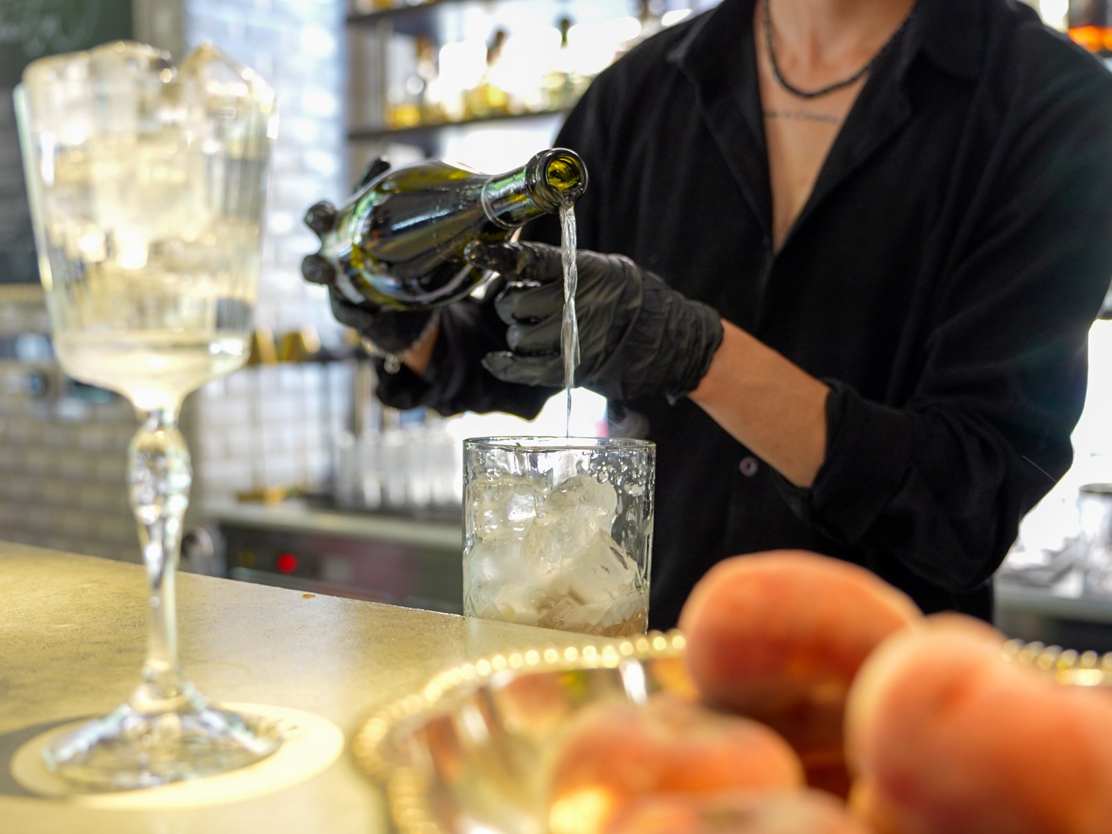 Colino e purea di pesche